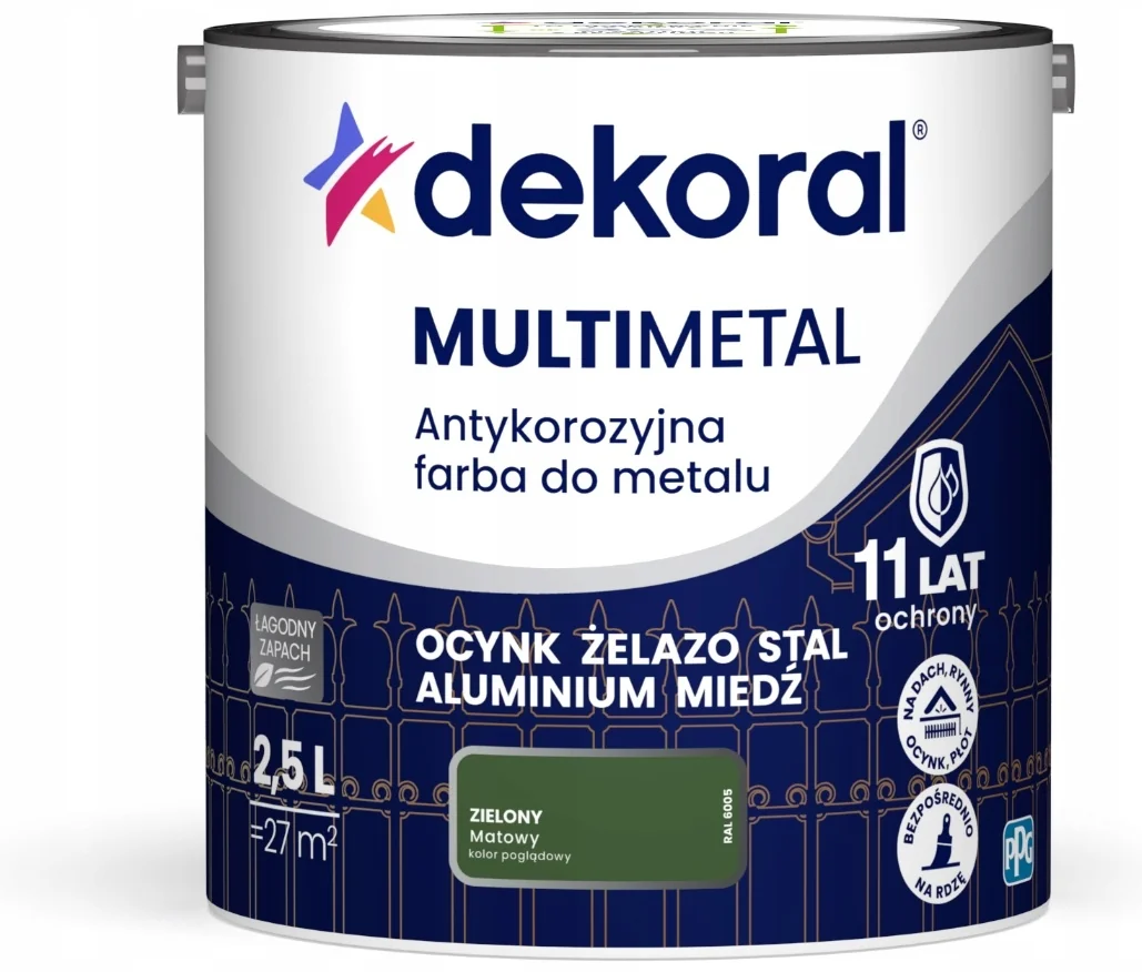 Dekoral краска антикорроз. для мет Multimetal зелёный 2,5л