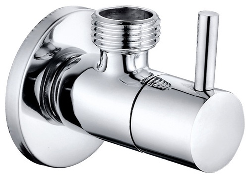 Кран угловой, с отражателем, 1/2; 3/4, кран-букса, латунь, IDDIS, 910B0Z4C4CZ