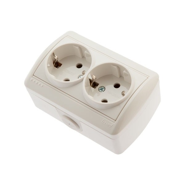 Розетка 10А NATA 710 0200 127 сдв бел. о/у