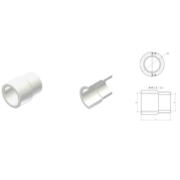 Переходник ПП-НР 20*1/2 белый