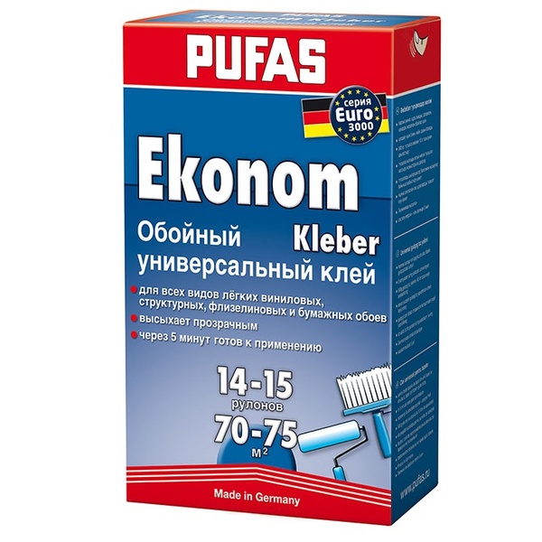 Клей PUFAS EURO 3000 Ekonom универсальный обойный 10х500гр