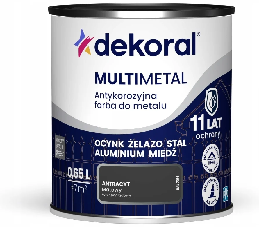 Dekoral краска антикорроз. для мет Multimetal антрац. 0,65л