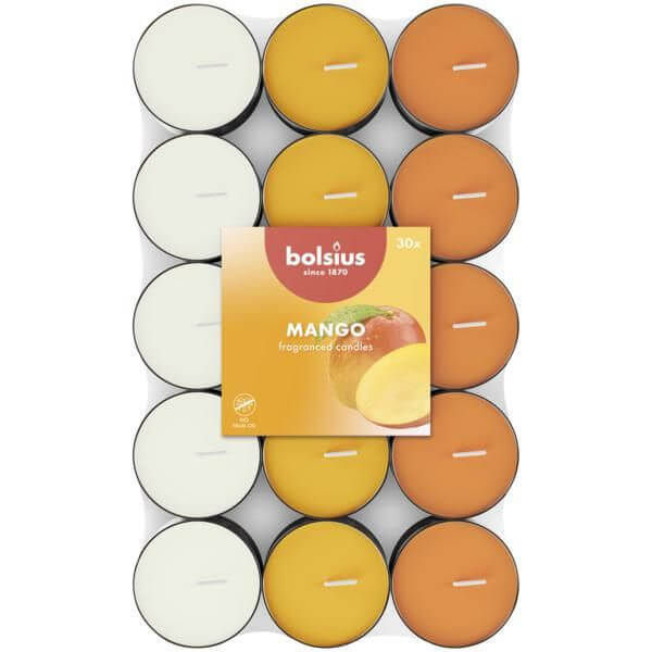 Набор свечей в гильзах Bolsius 30 шт 3,5 ч. Mango