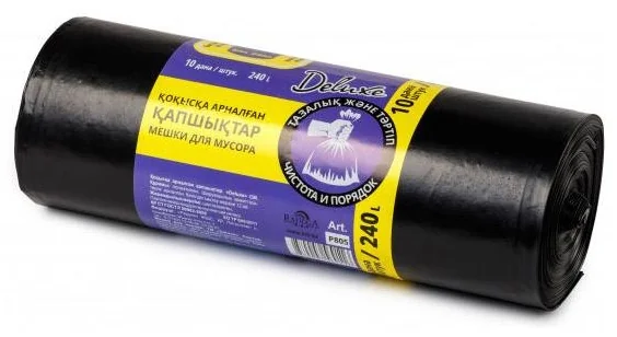 Пакеты для мусора Deluxе без завязок 10шт в рул. 240л Р805