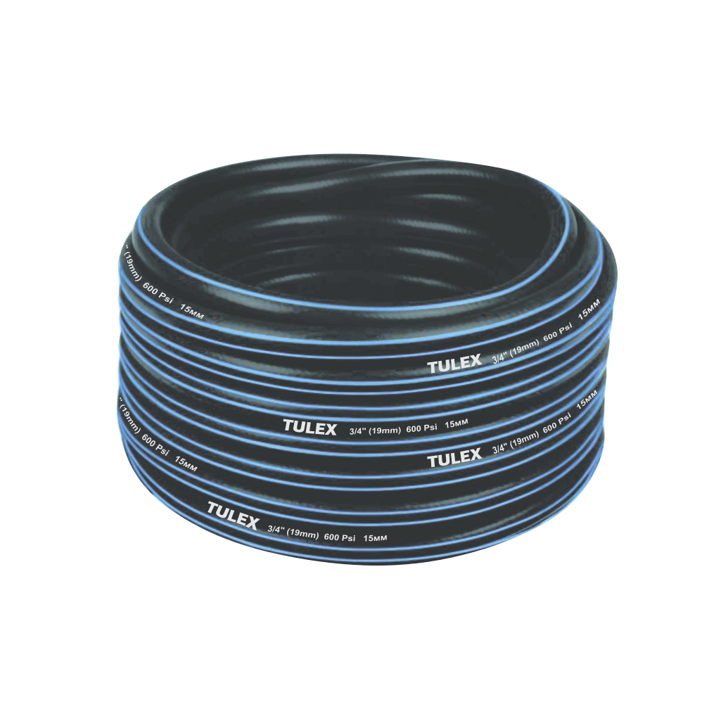 Шланг TULEX 0112-3/4-25 поливочный, армированный 3-х слойный ПВХ, 2.5мм, 3/4"x25м