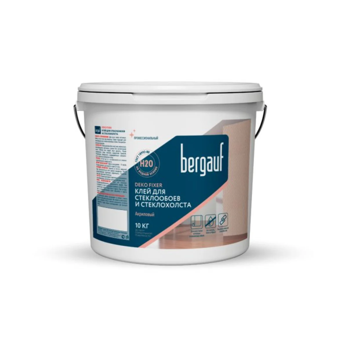 Bergauf Deko Fixer Клей для стеклообоев и стеклохолста акриловый, 10 кг
