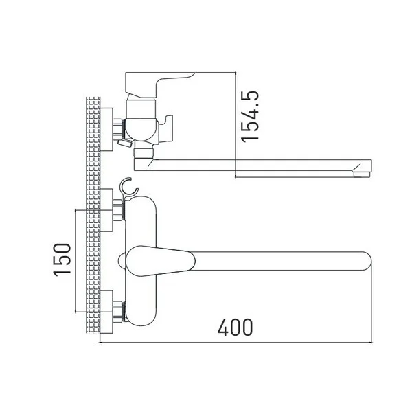 Смеситель в/д Gross Aqua Space (7515288С-35L(F) "д"р35"