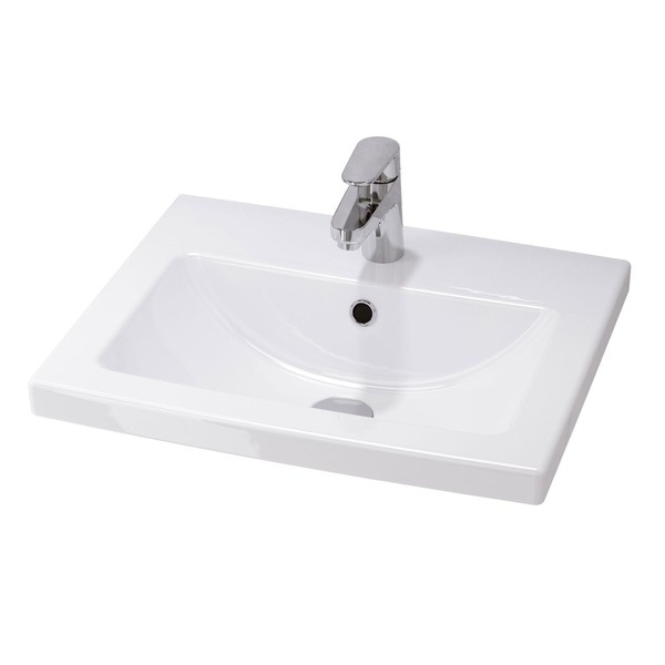 Раковина COMO 50  встраиваемая, 1 отв, сорт 1 белая (P-UM-COM50/1)