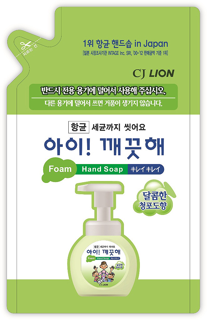 Пена для рук, CJ LION Aikekute с экстрактом белого винограда 200гр запаска