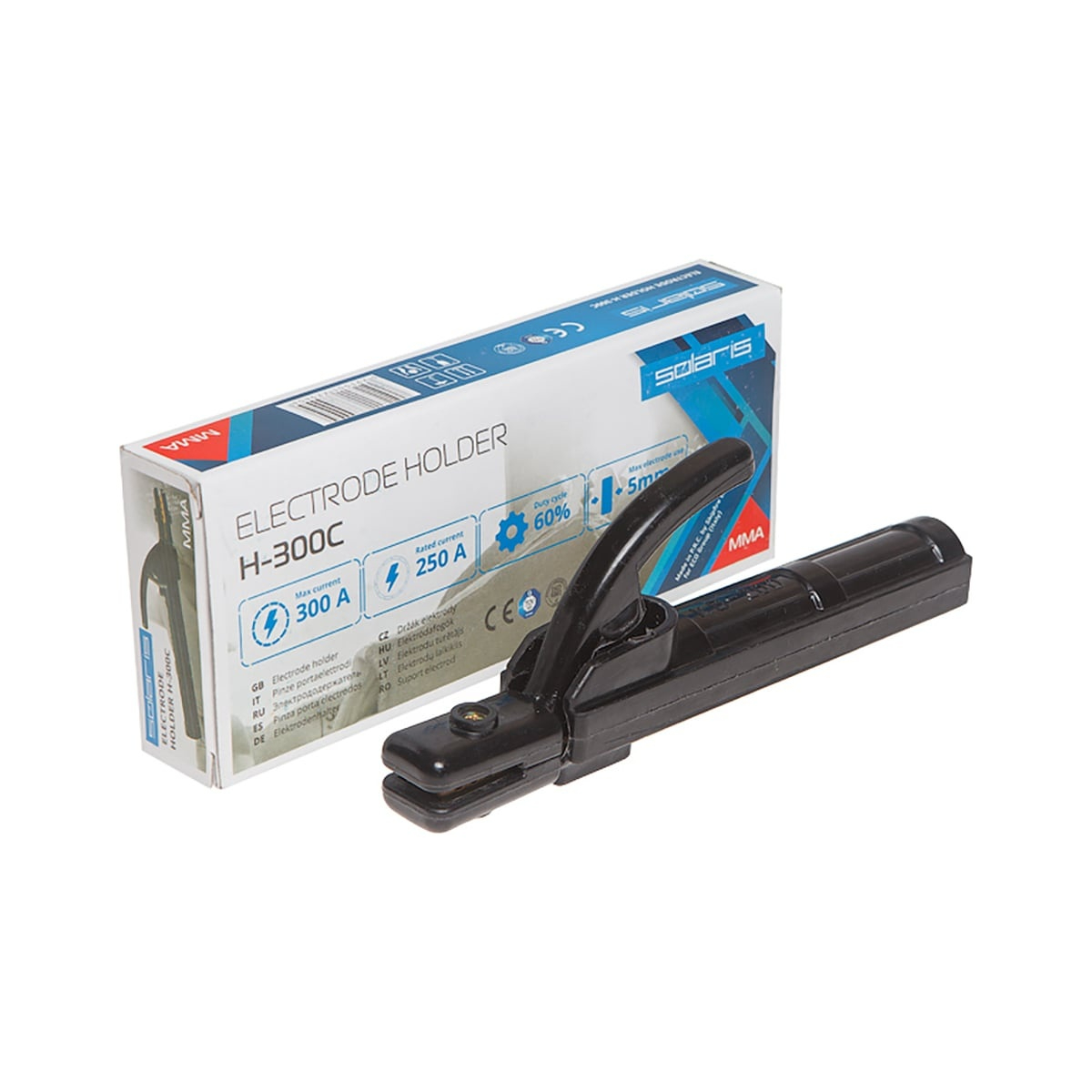 Электрододержатель Solaris H-300С в кор., арт.H-300C