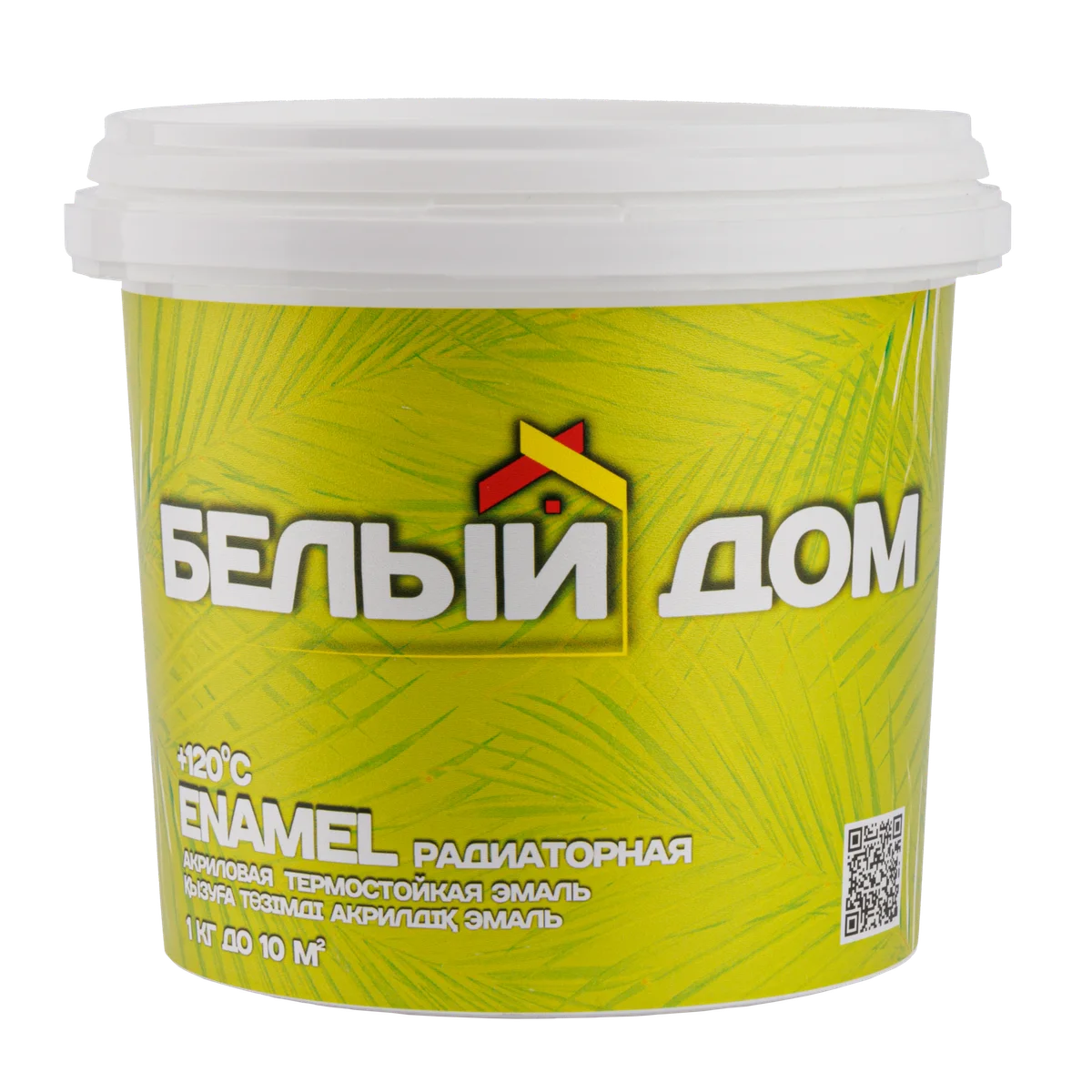 Эмаль акриловая термостойкая Белый Дом ENAMEL радиаторная 1 кг