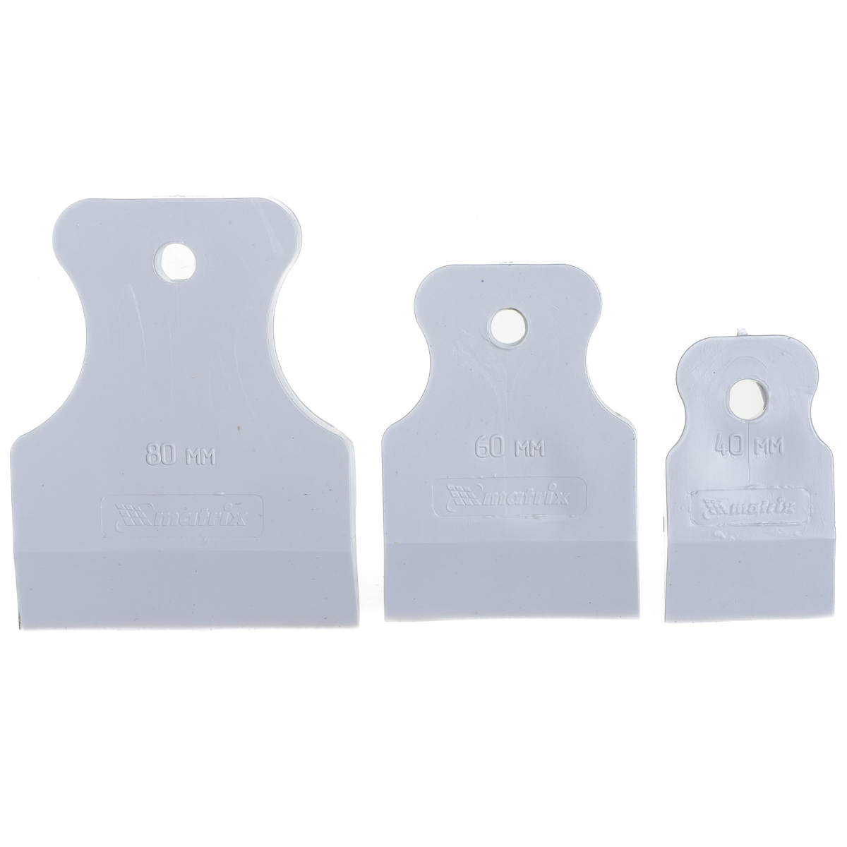 Набор шпателей 40-60-80 мм, белая резина, 3 шт.// MATRIX