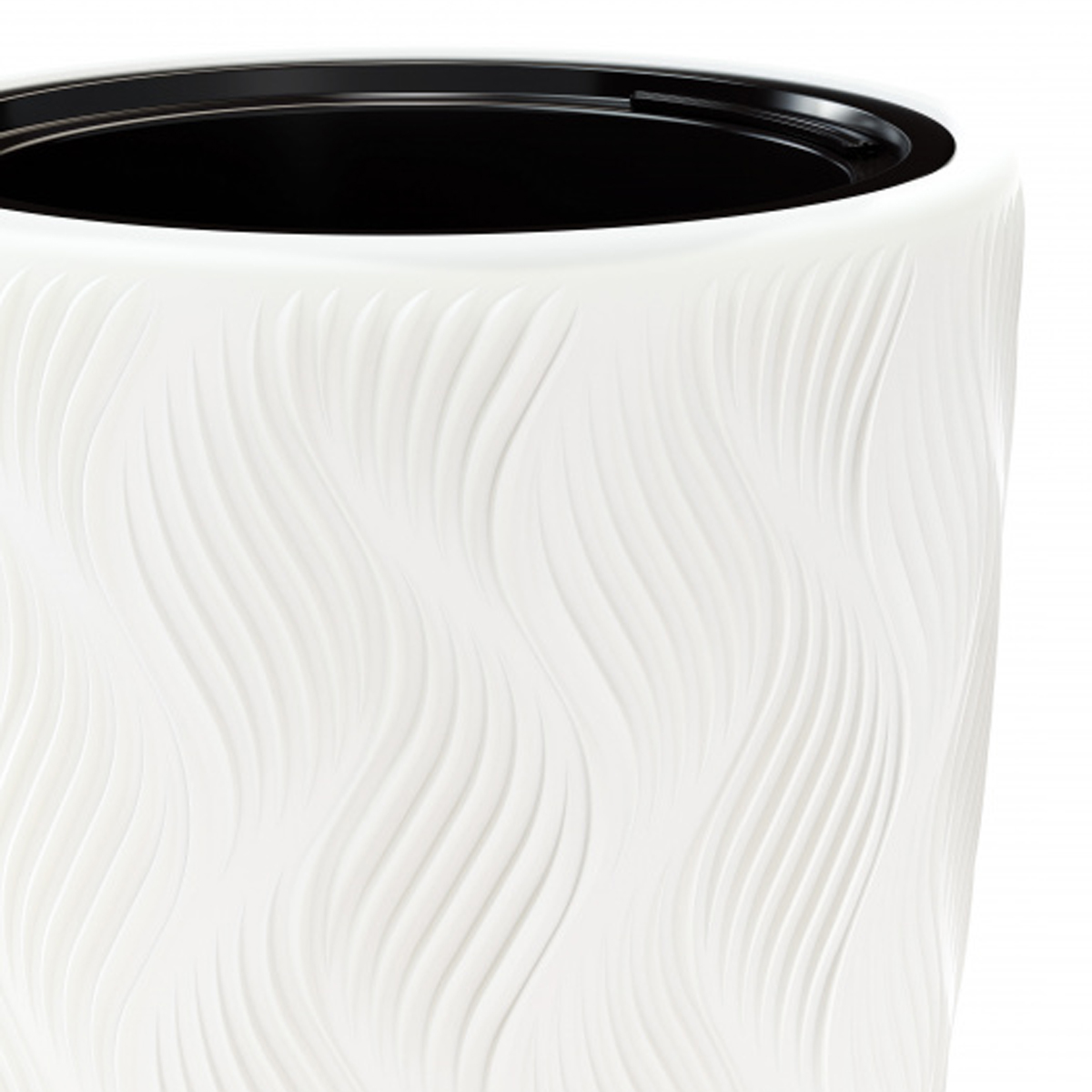 Кашпо напольное Флэйм D295мм 5,0/24,0л h500мм вставка белый М8883