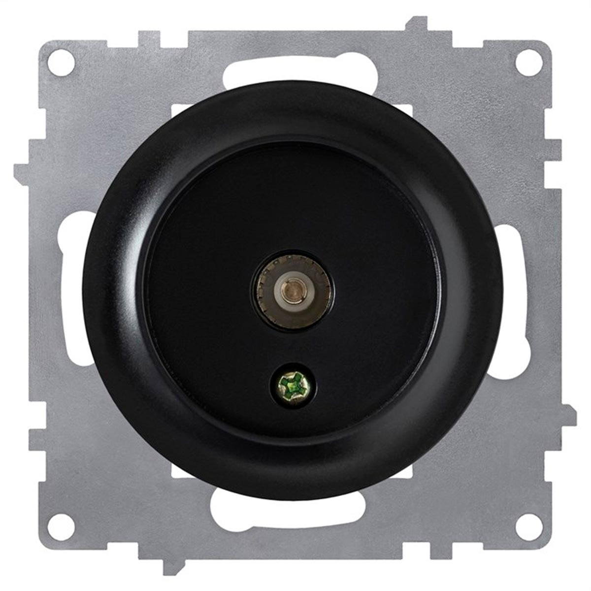 Розетка антенная TV, цвет чёрный (серия Florence)