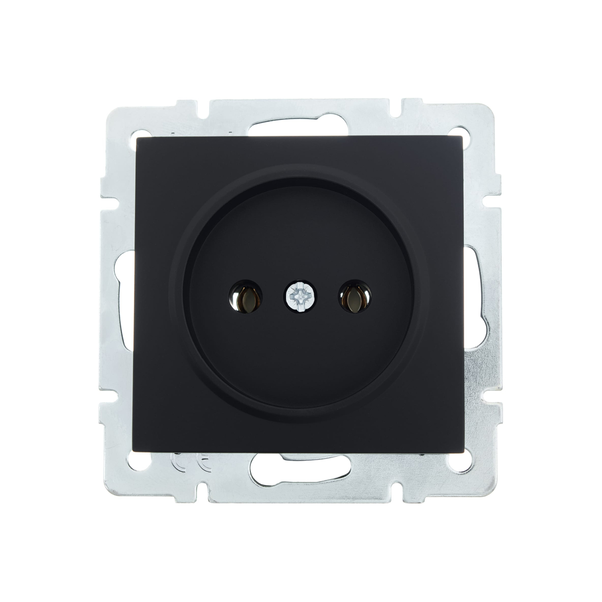 Розетка VESNA 742-4288-121B б/з бакалит черная матовая (механизм)