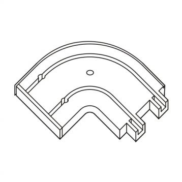 Оконцовка для шины потолочной 2-х рядной, пластик, белый, 2шт 20012
