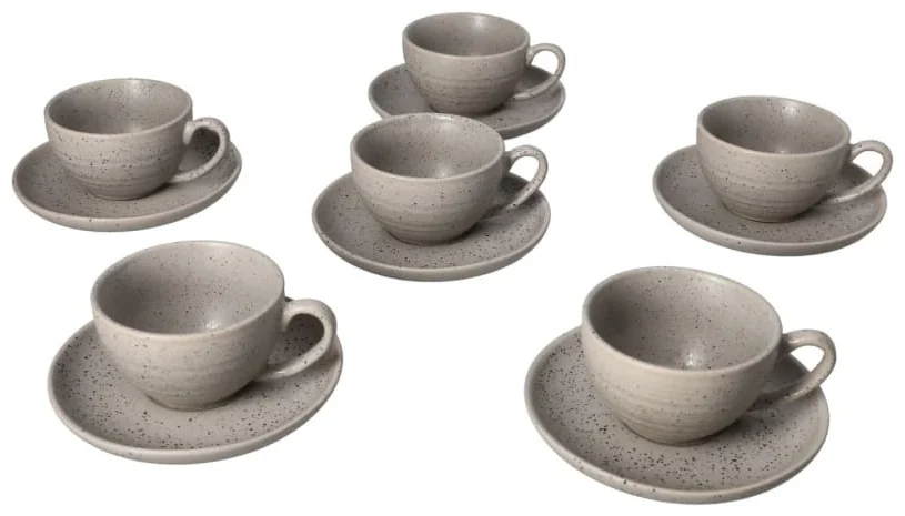 Кофейный набор DH grey на 6 персон 100 мл фарфор T41-7