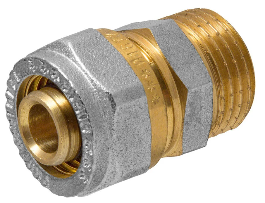 Соединитель (патрубок) 16 х 1/2" ц/ш, MP-У