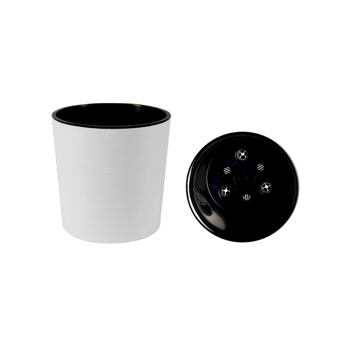 Горшок пластиковый с вкладкой, ВЕГА Белый d.20 h.20 5,2 ВГ 20-10