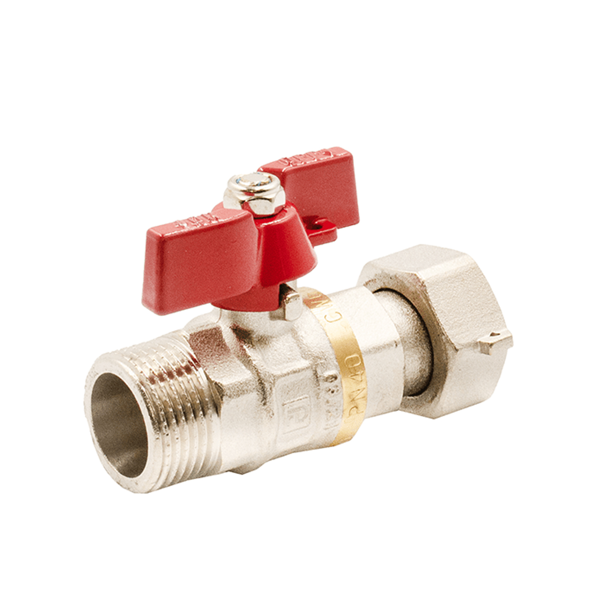 Кран шаровый FADO с накидной гайкой PN40 15 1/2"