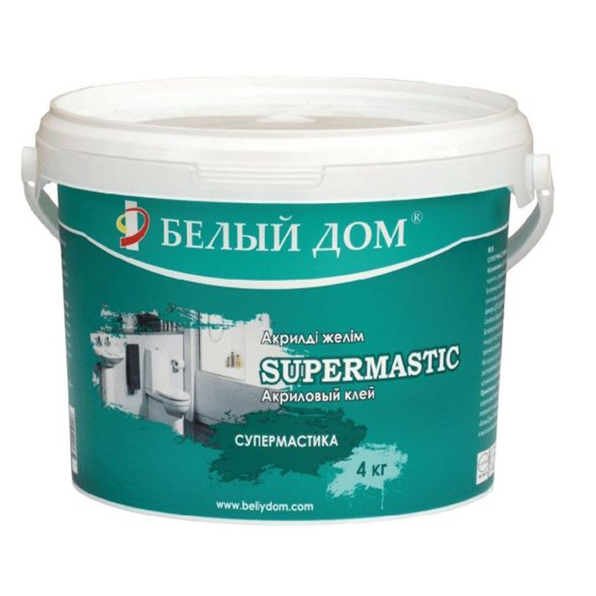 Клей акриловый Белый Дом SUPERMASTIC 4 кг