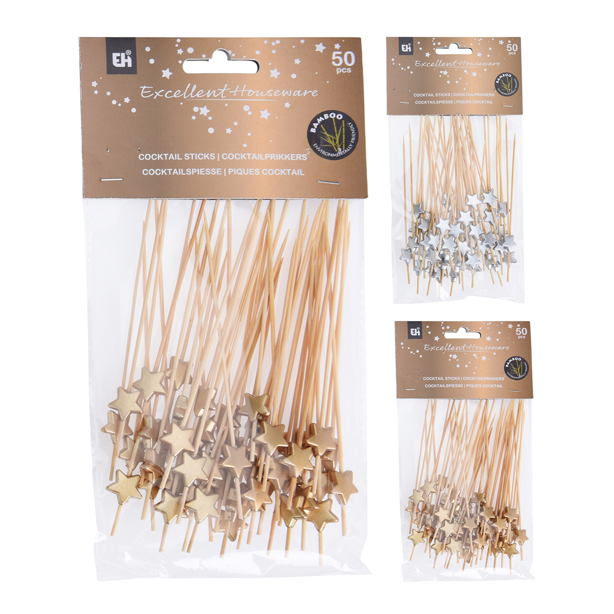 Набор новогодних пик для коктейлей Koopman 12 см 2 цвета в ассортименте 408990030