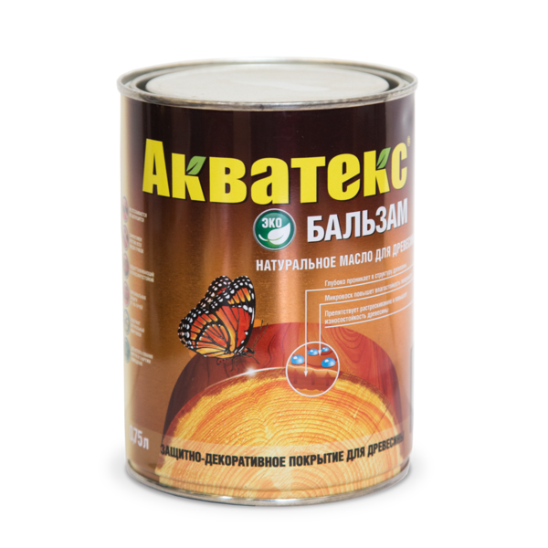 Натуральное масло для древесины Акватекс - бальзам  0,75 л лиственница