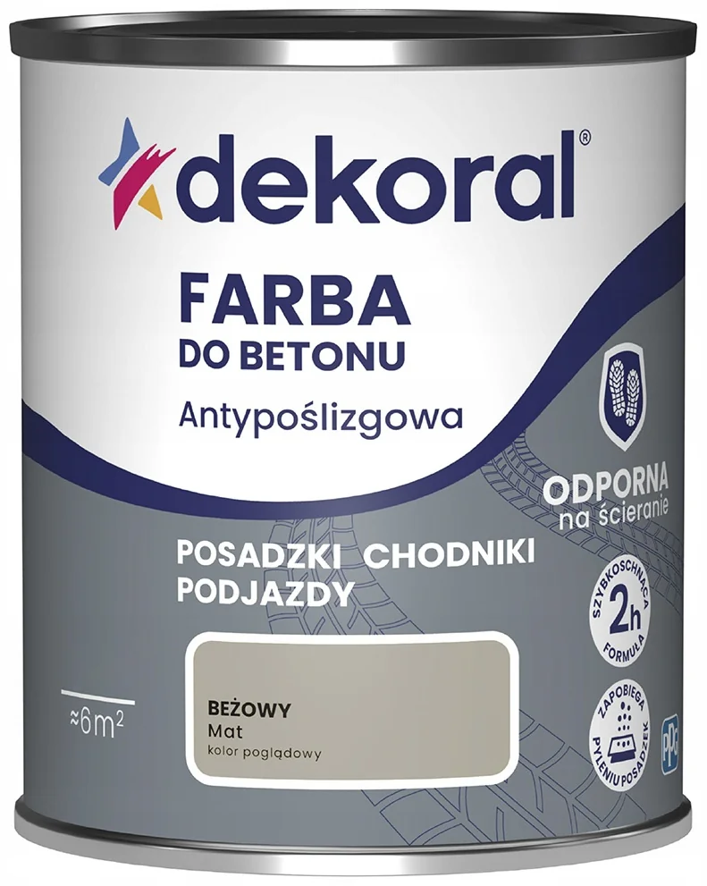 Dekoral Противоскольз. краска для бетонн. полов беж. 5л