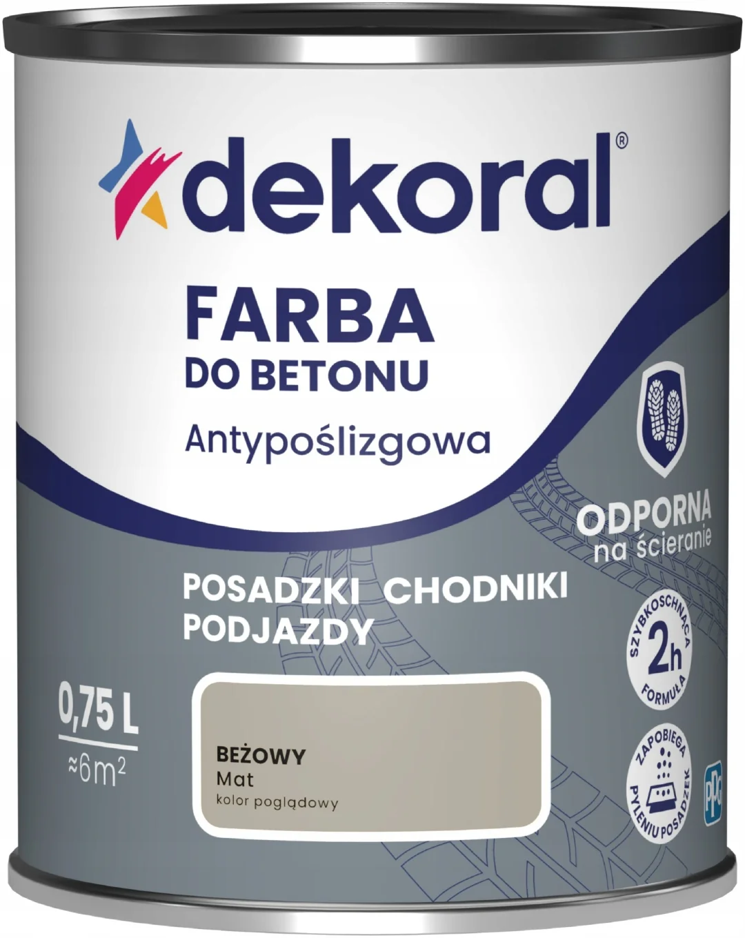 Dekoral Противоскольз. краска для бетонн. полов беж. 0,75л