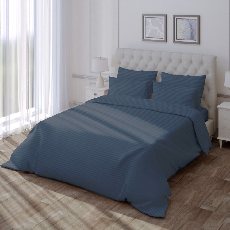 Пододеяльник Verossa Stripe 148х215 см на молнии Sapphire