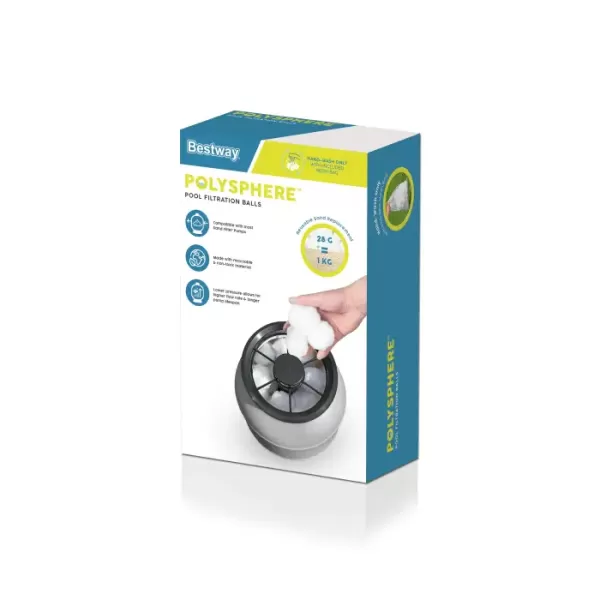 Наполнитель Bestway Polysphere для песчаных фильтров заменитель песка, 500 гр 58475