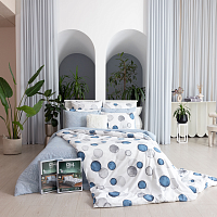 Комплект постельного белья Волшебная Ночь WATER RINGS Евро 50х70 см перкаль 925659