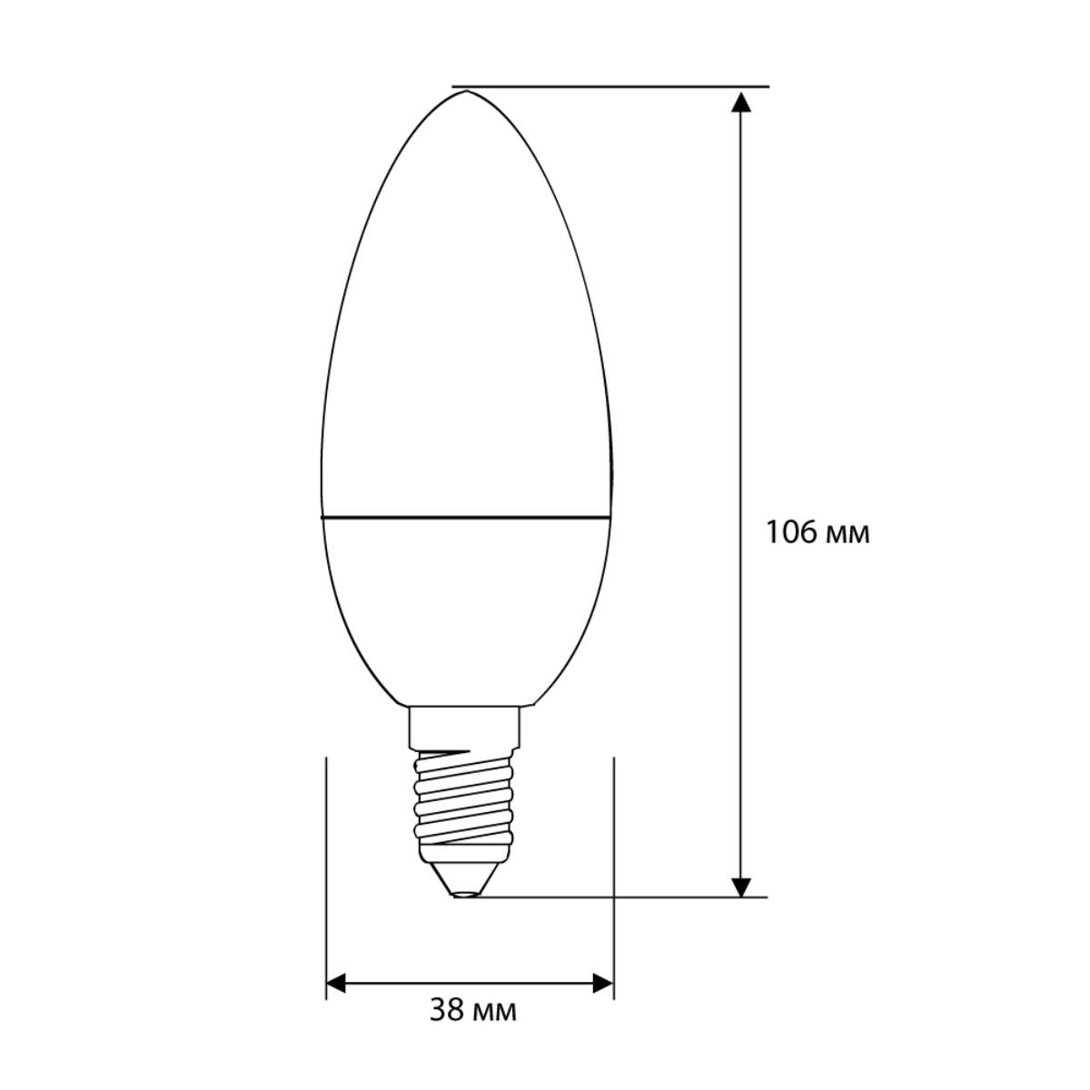 Лампа Ergolux LED-C35-11W-E14-4K (Эл.лампа светодиодная Свеча 11Вт E14 4500K 180-240В) 13619