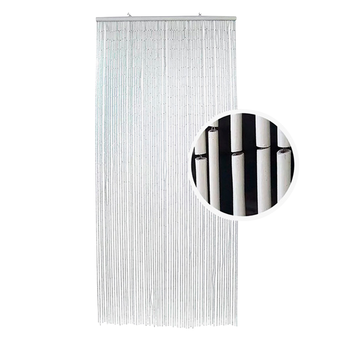 Штора-занавеска Luance для дверей 90х200 см бамбук белая 5500401