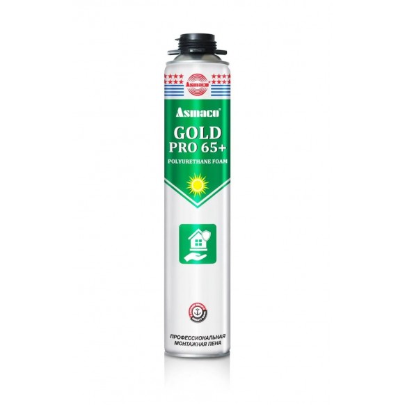 Пена монтажная профессиональная "под пистолет" Asmaco GOLD PRO 65+ Polyurethane Foam