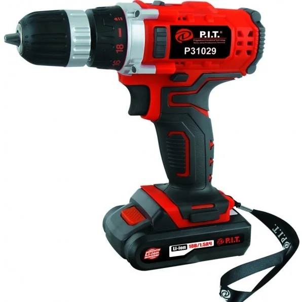 Шуруповерт аккумуляторный P31030 - "P.I.T." 20 В 10ᶲ Li-ion 1,5 А*ч