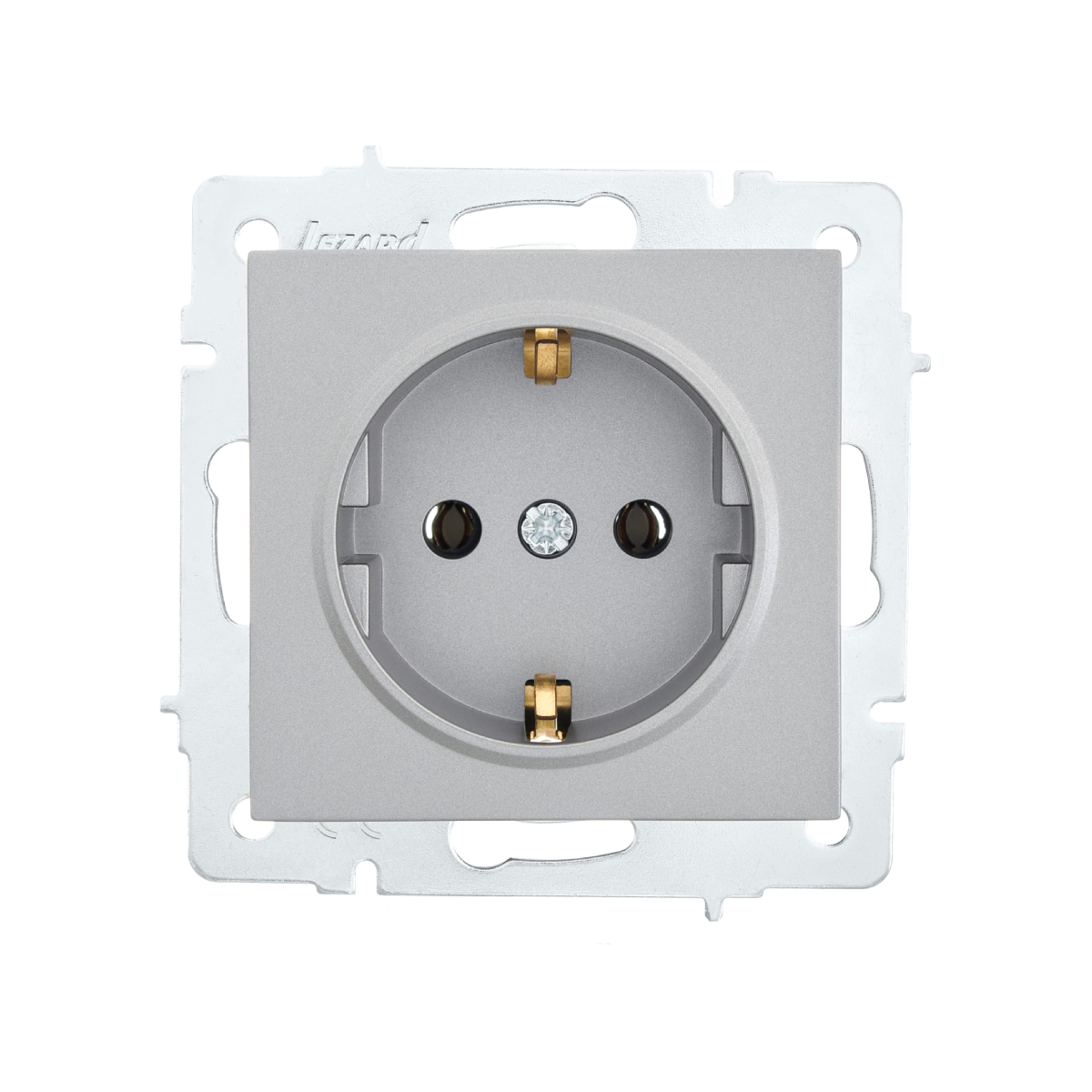 Розетка VESNA 742-3588-122B с/з бакалит платина (механизм)