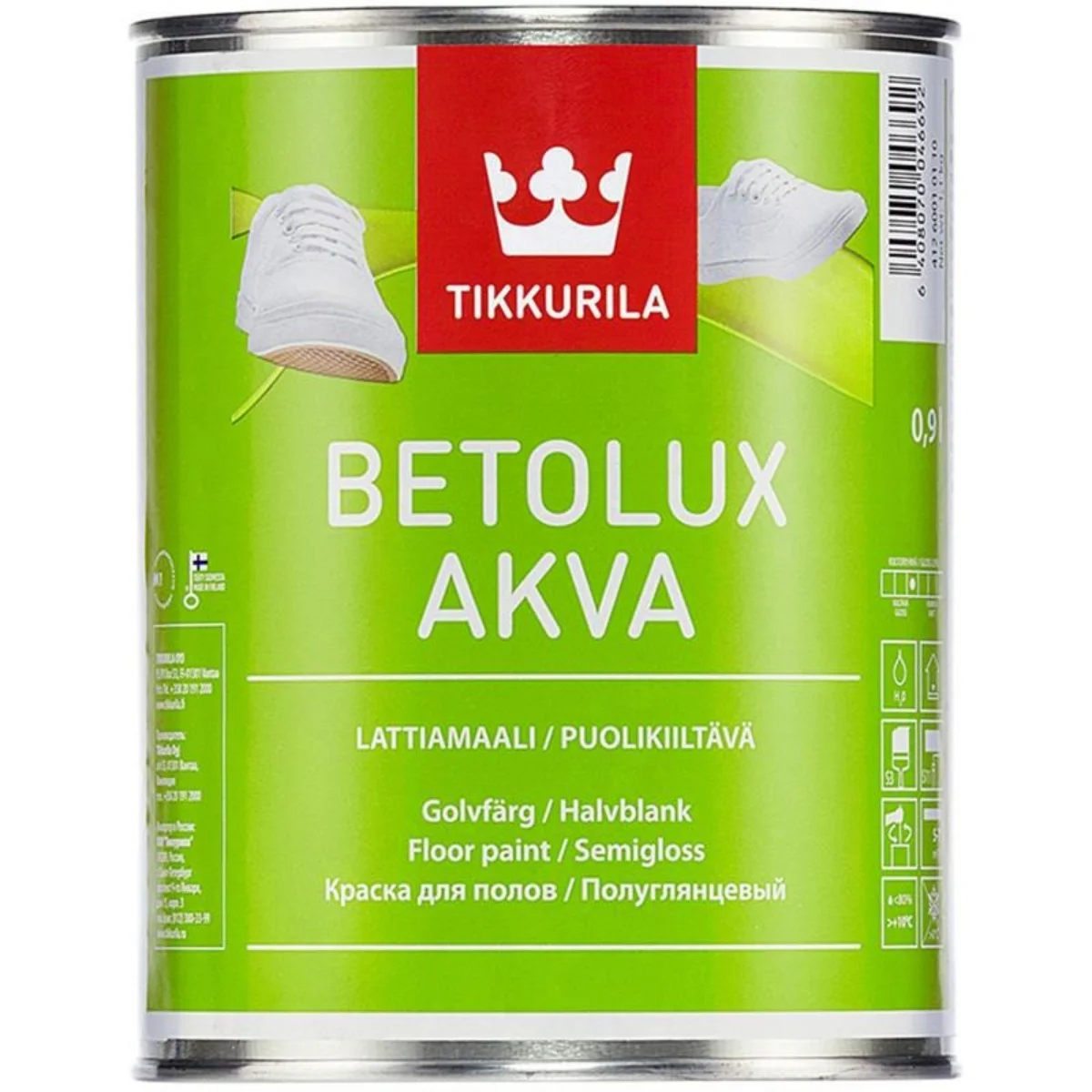 Краска для полов BETOLUX AKVA A п/гл 0,9л