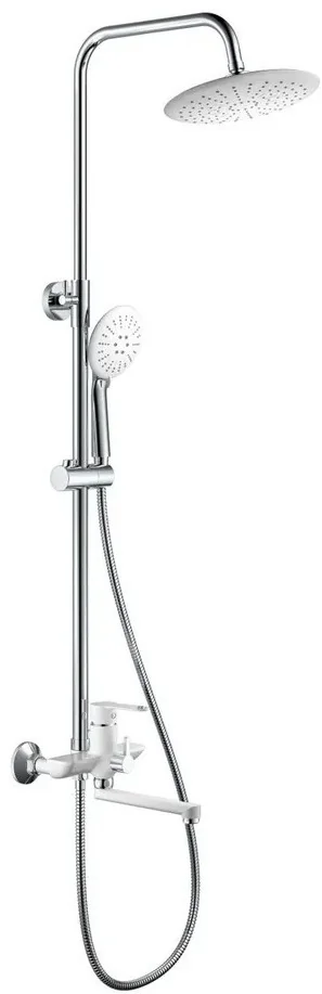 Стойка душевая со смесителем HAIBA HB24557-8 хром-белый