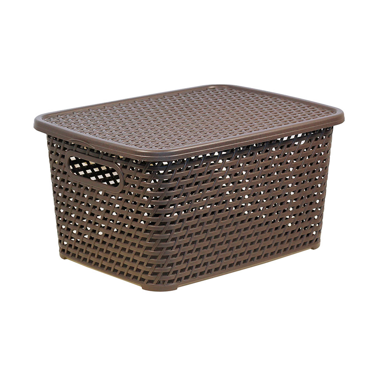 Ящик IDEA РОТАНГ 4л 280х185х126мм коричневый, с крышкой