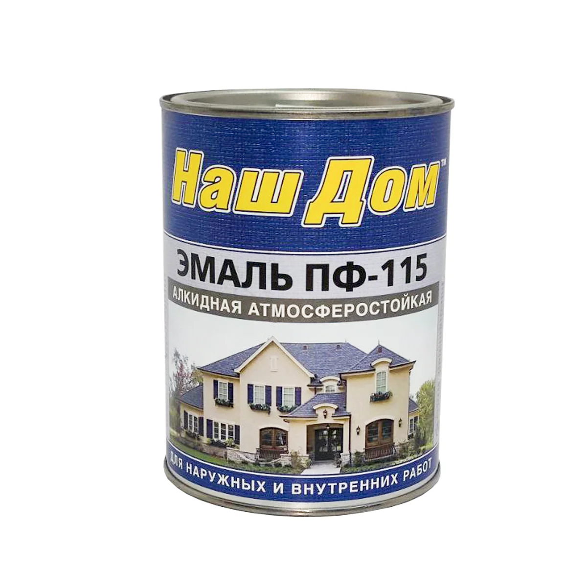 Эмаль ПФ-115 Наш Дом Белая  0,8 кг.