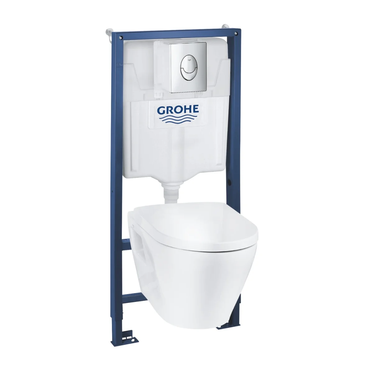 Комплект системы инсталяции Grohe Solido 4в1 с подвесным унитазом, хром (39583000)