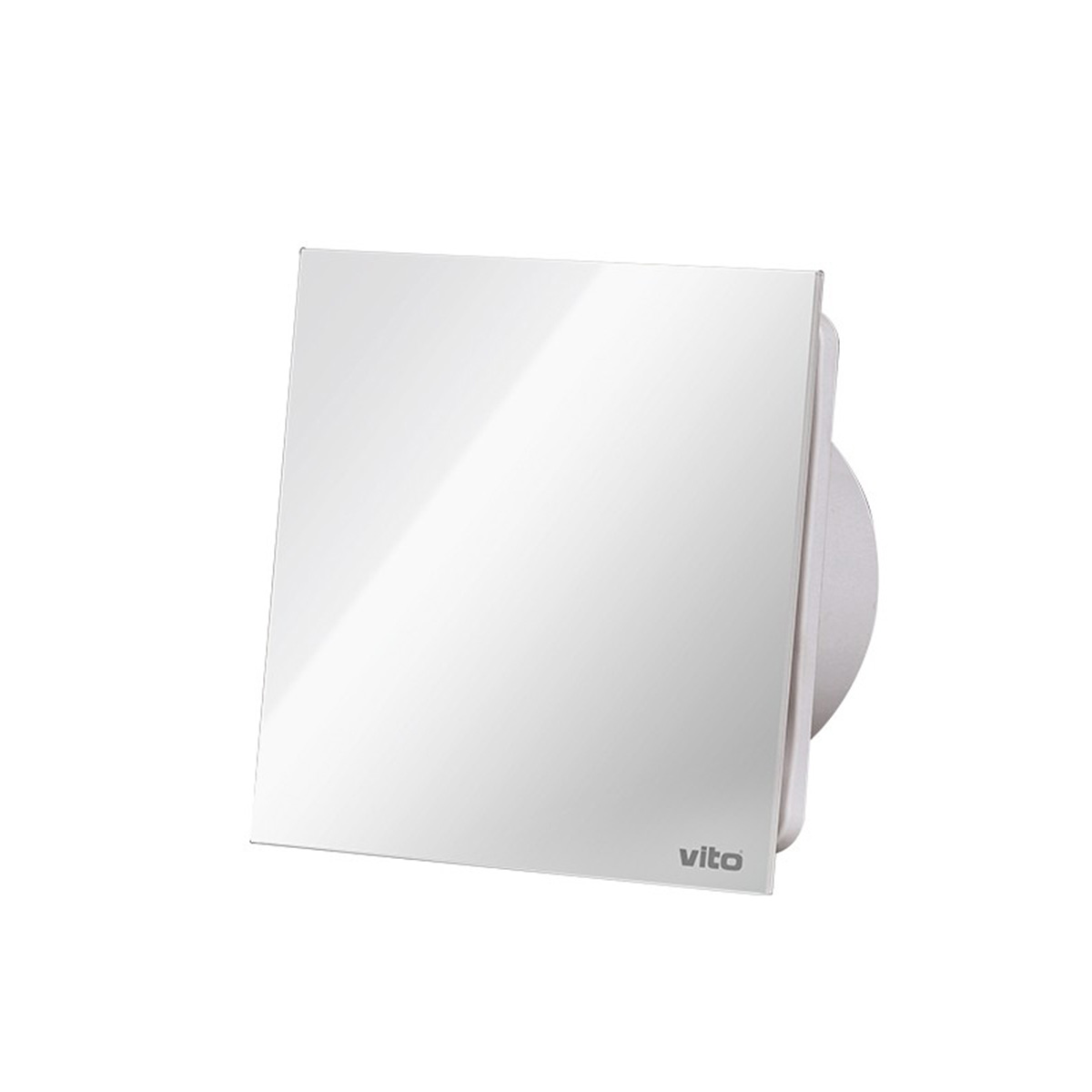 ВЕНТИЛЯТОР ВЫТЯЖНОЙ 100/ЗАКРЫТЫЙ - БЕЛЫЙ -СТЕКЛО VT/VENTI-GL100/FLAT GLASS/Φ100MM/15W/WHITE/BEARING