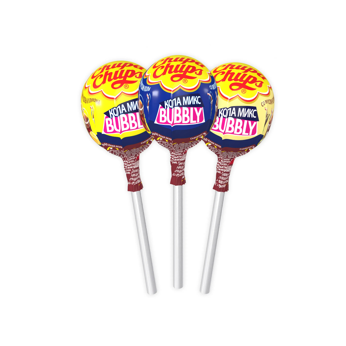 Chupa Chups Карамель Bubbly Кола Микс 17г