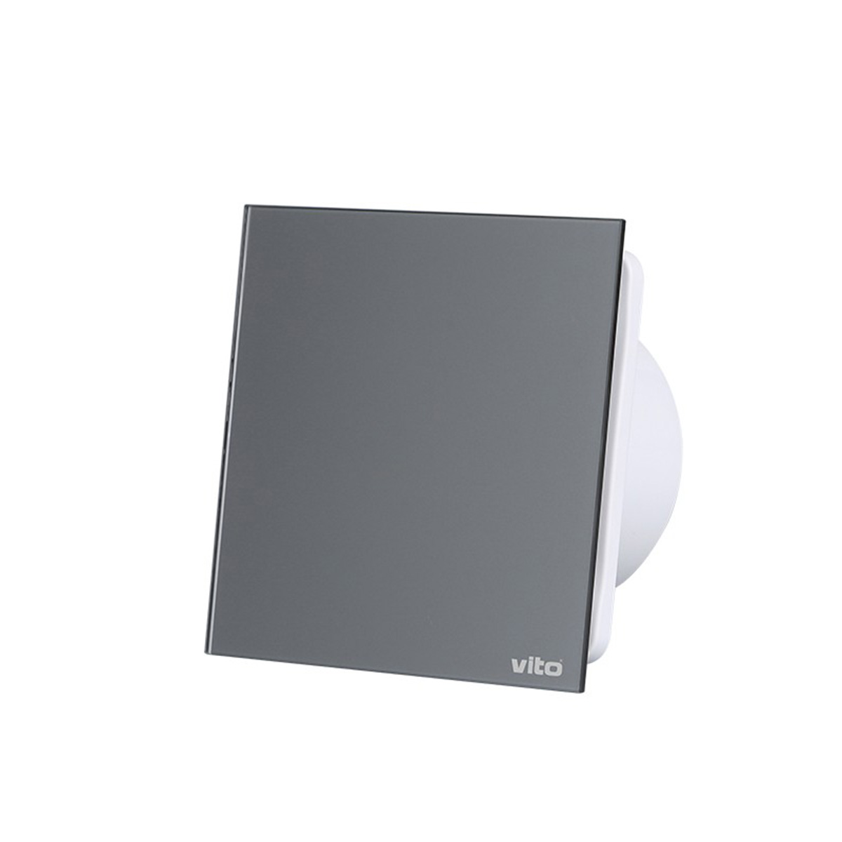 ВЕНТИЛЯТОР ВЫТЯЖНОЙ 100/ЗАКРЫТЫЙ -СЕРЫЙ-СТЕКЛО VT/VENTI-GL100/FLAT GLASS/Φ100MM/15W/GREY/BEARING AIR