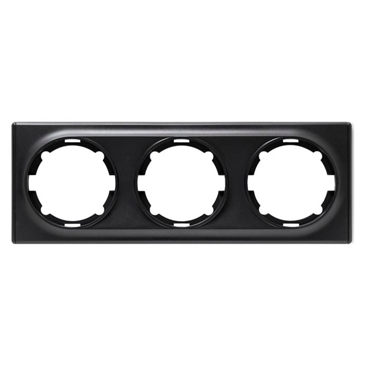 Рамка тройная, цвет чёрный (серия Florence)