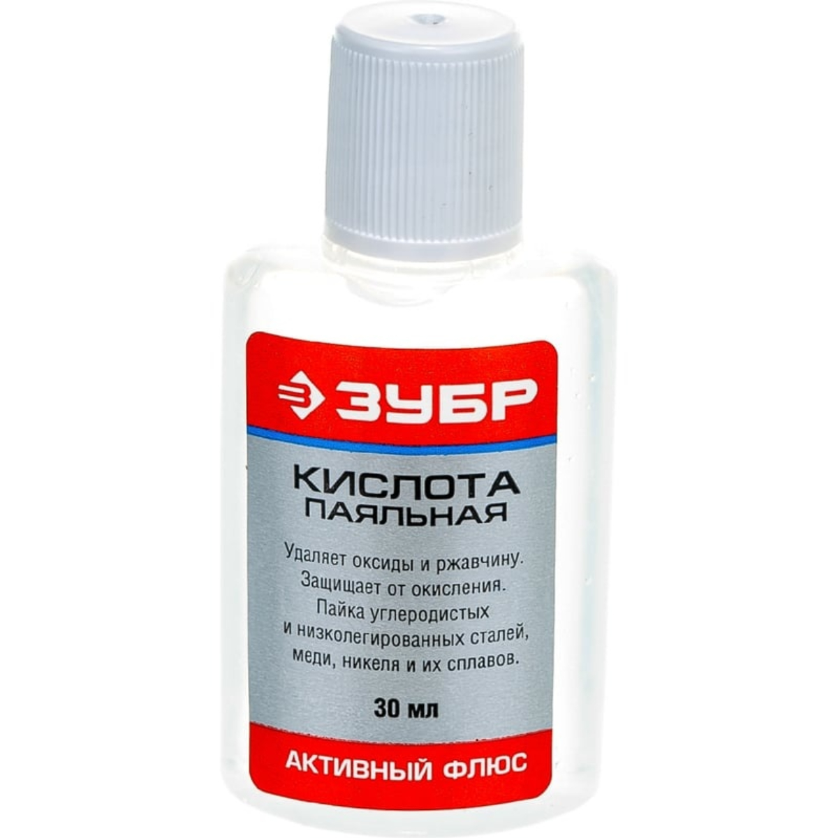 Флюс ЗУБР паяльная кислота, пласт, 30мл