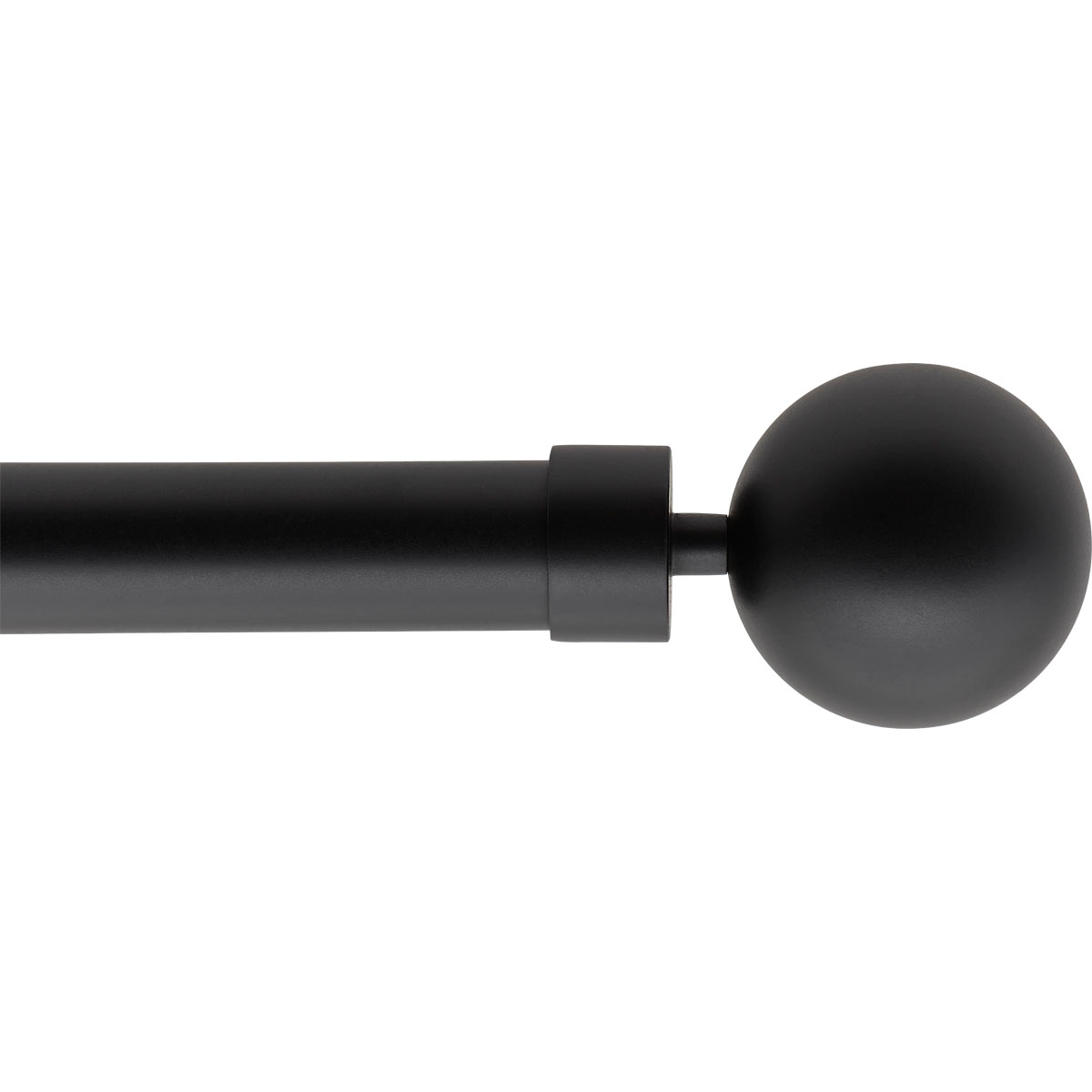 Карниз телескопический одинарный Luance GAIA 210-380 см D28 MAT BLACK 7628210955