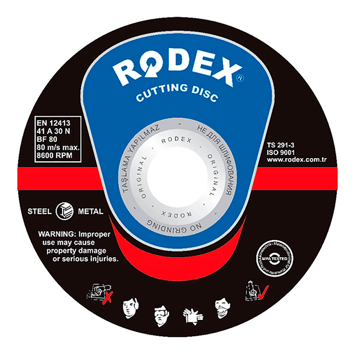 Диск отрезной по металлу 125*1*22ММ RODEX