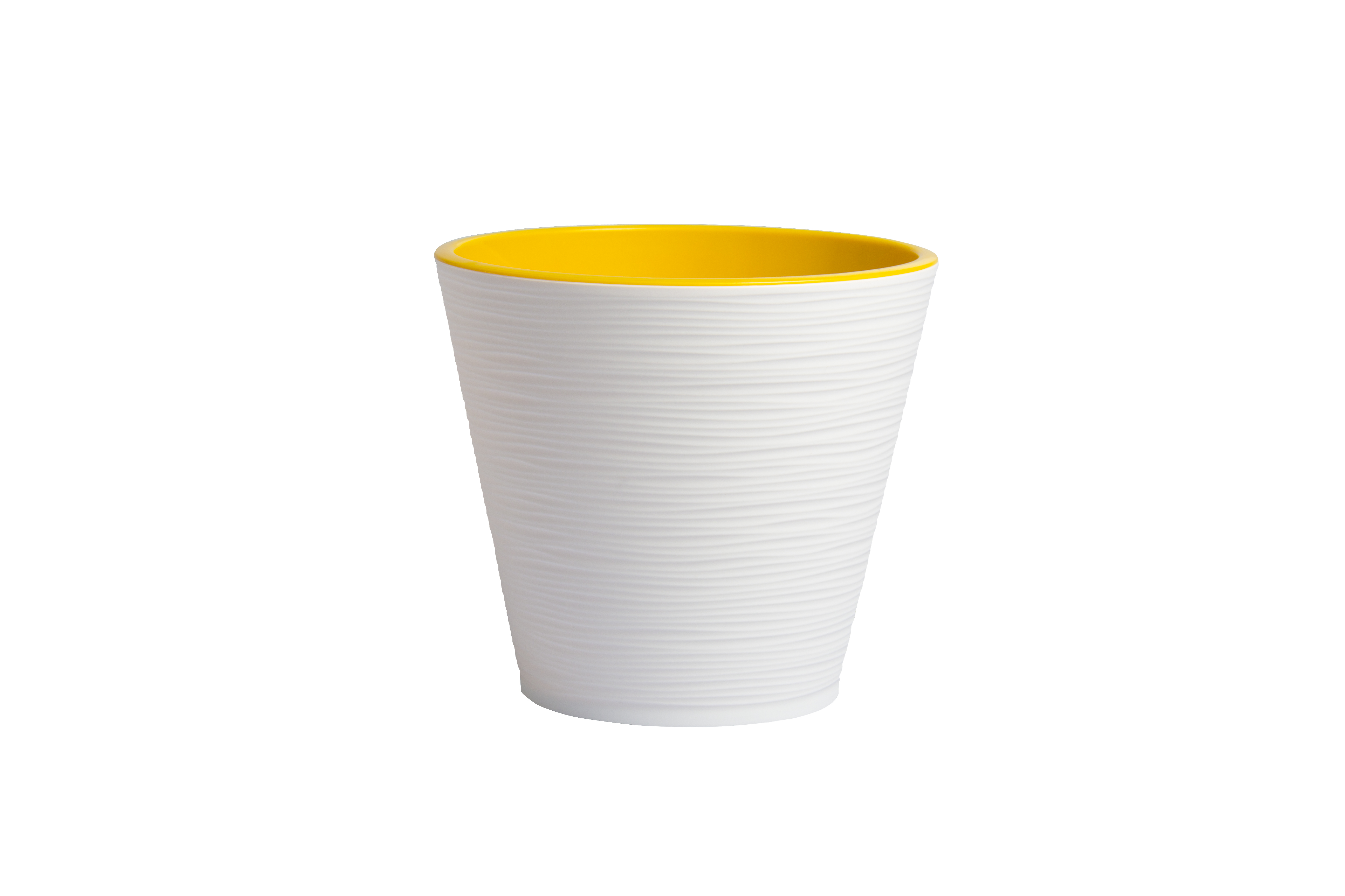 Горшок пластиковый с вкладкой, Конус Белый  д. 20 3,7 л.
